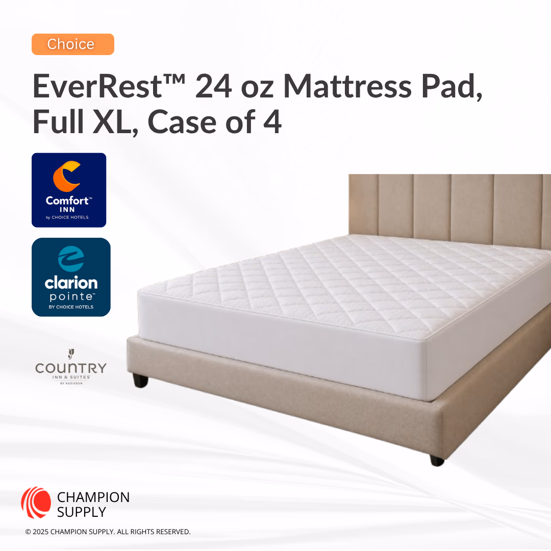 EverRest™ 24 oz Mattress Pad, Full XL, Case of 4